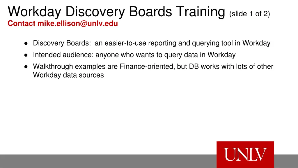 workday discovery boards training slide