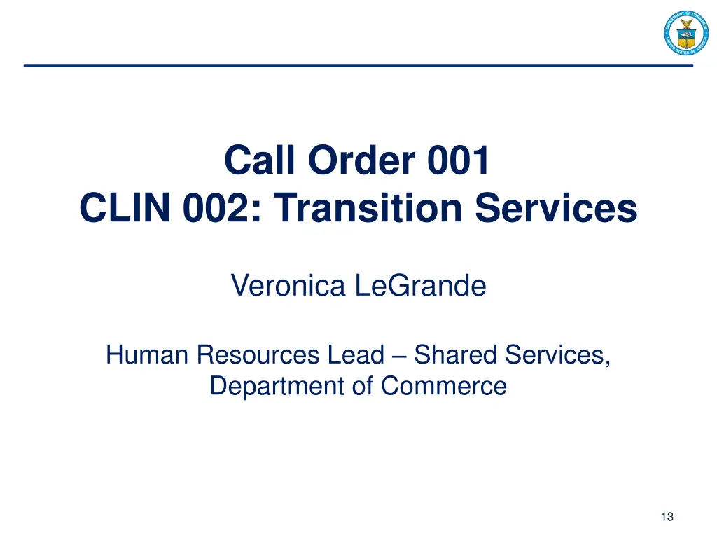 call order 001