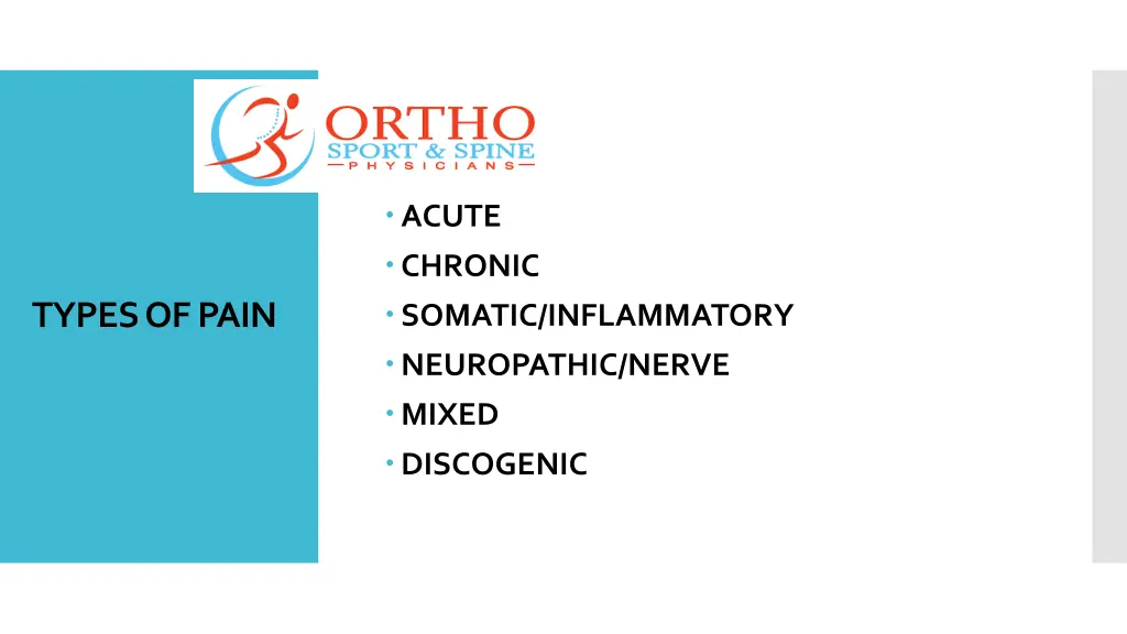 acute chronic somatic inflammatory neuropathic