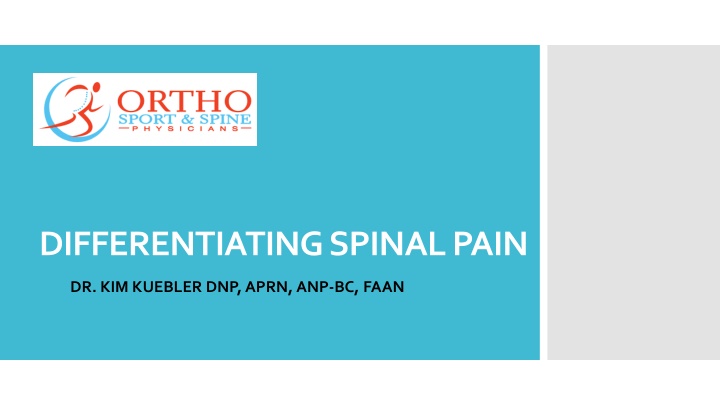 differentiating spinal pain