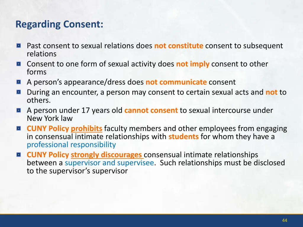 regarding consent