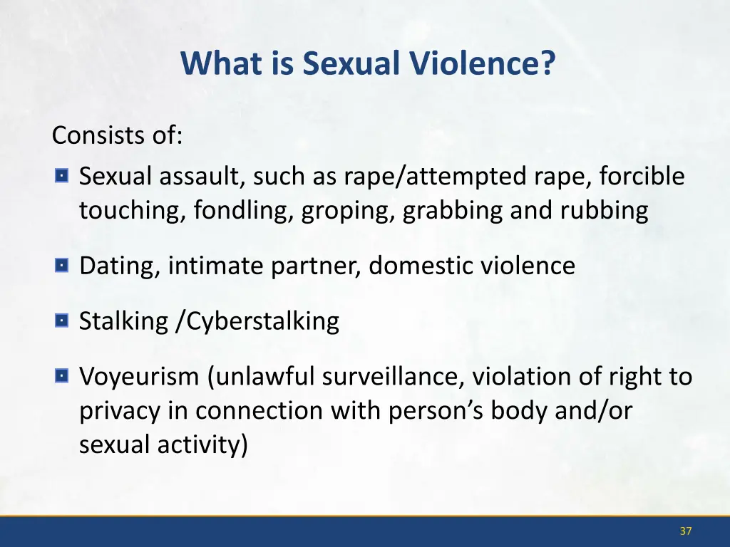 what is sexual violence