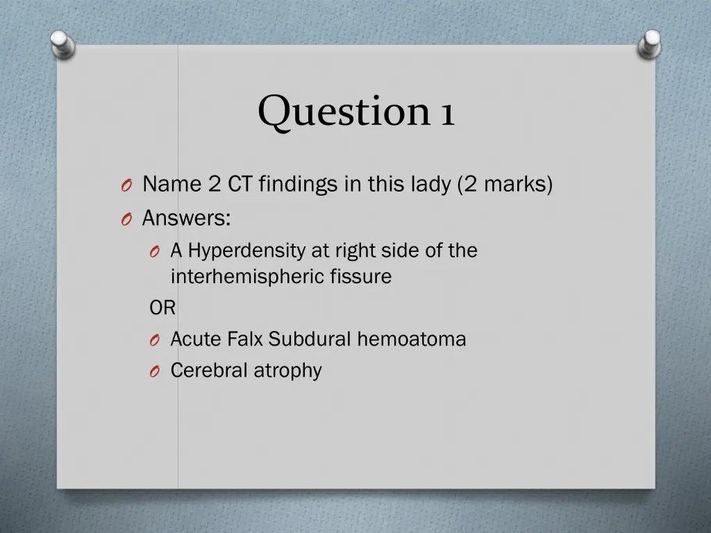 question 1 1