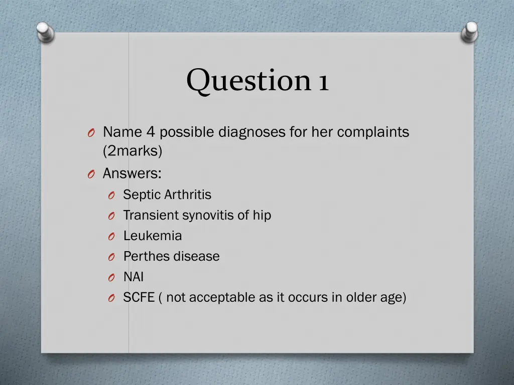 question 1