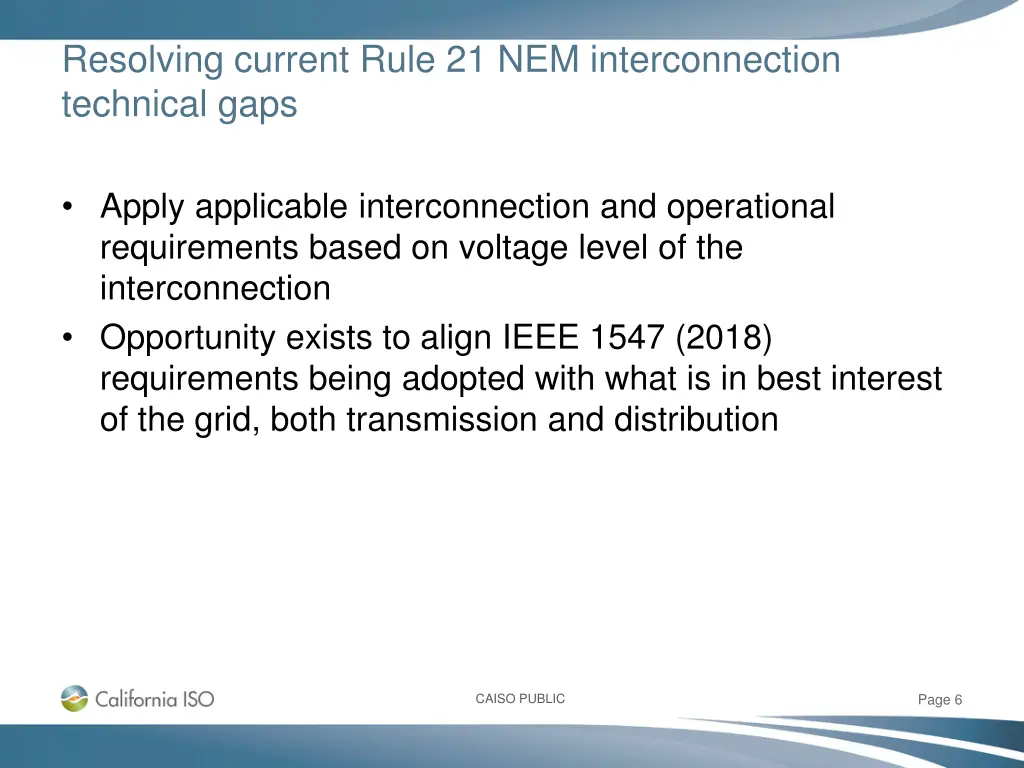 resolving current rule 21 nem interconnection