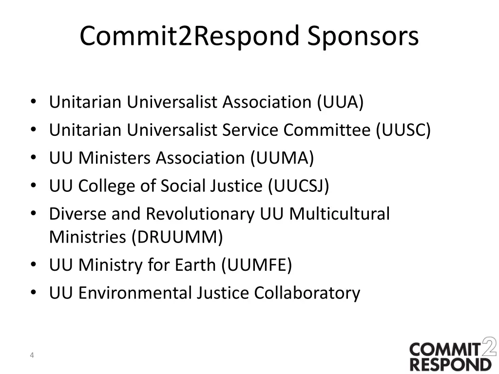 commit2respond sponsors