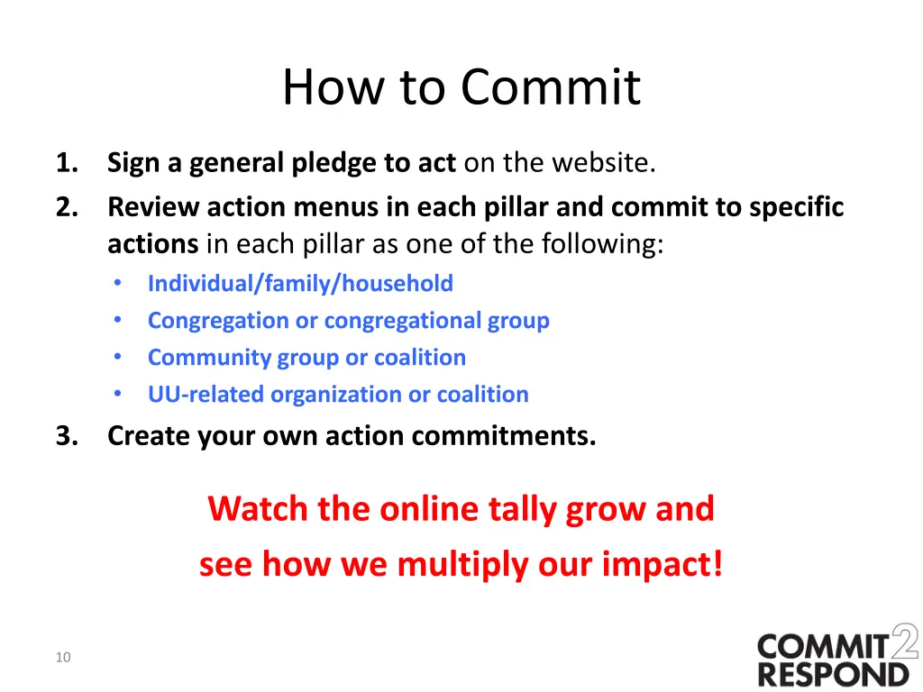 how to commit