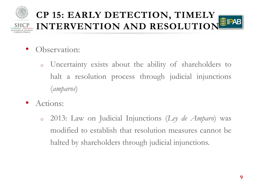 cp 15 early detection timely intervention