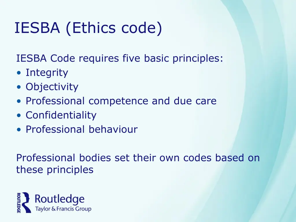 iesba ethics code