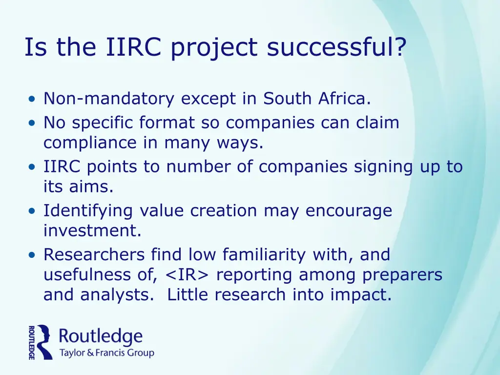 is the iirc project successful