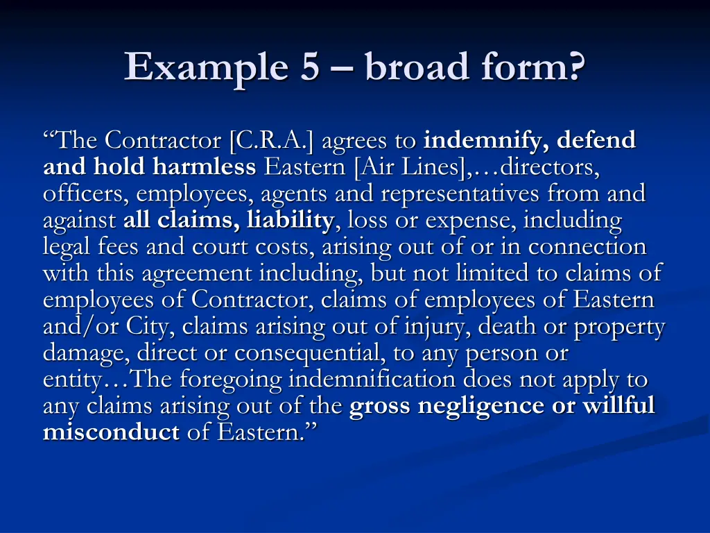 example 5 broad form