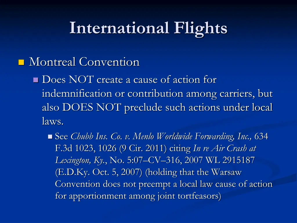 international flights