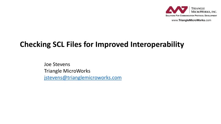 checking scl files for improved interoperability