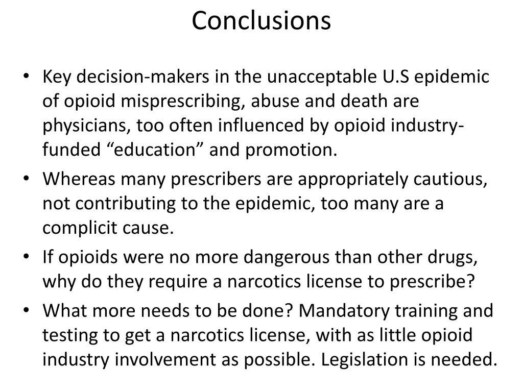 conclusions