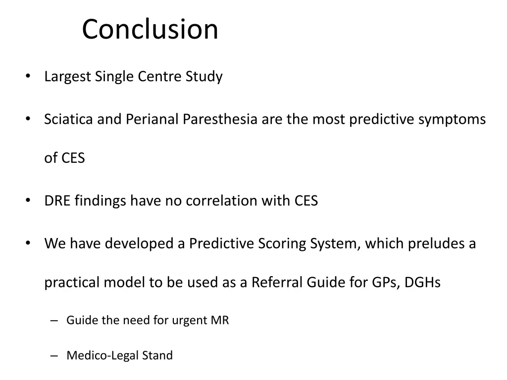 conclusion