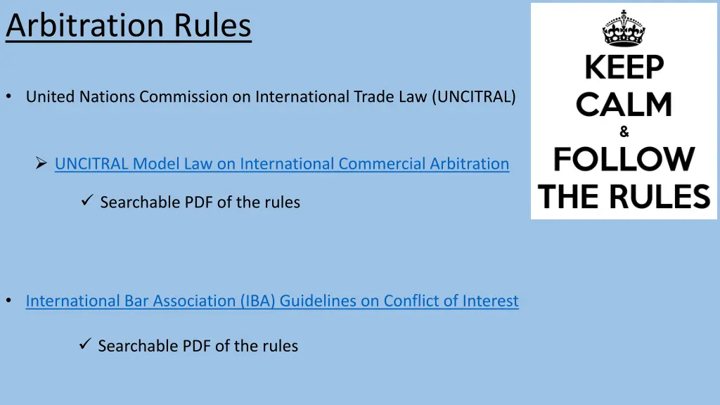 arbitration rules
