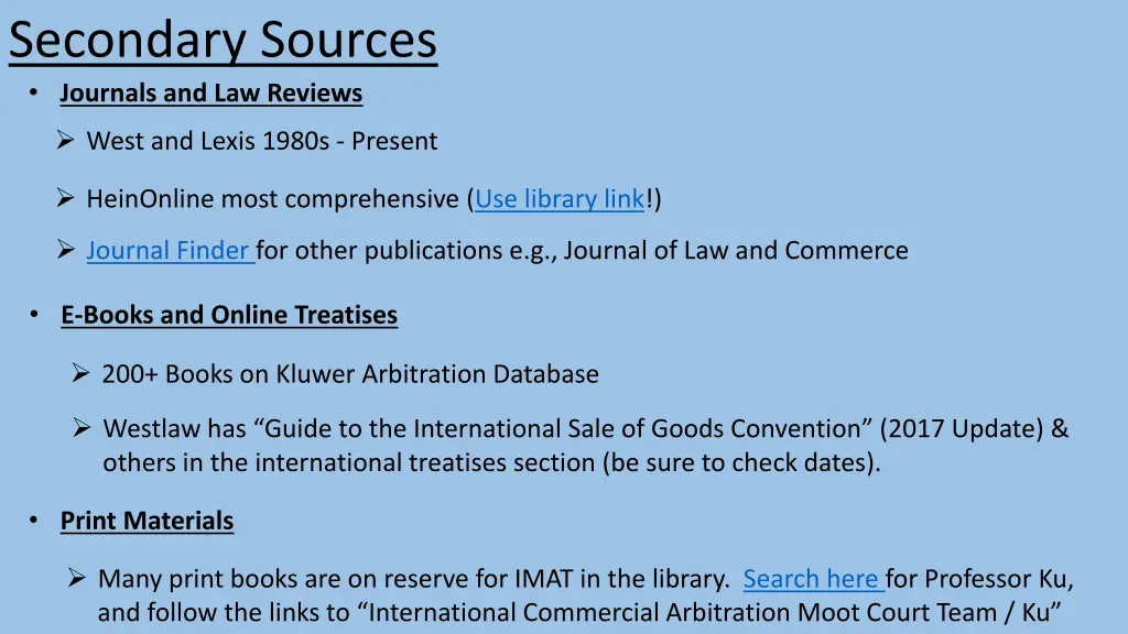 secondary sources journals and law reviews