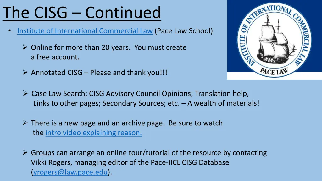 the cisg continued institute of international