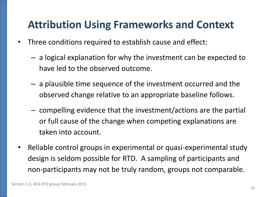 attribution using frameworks and context