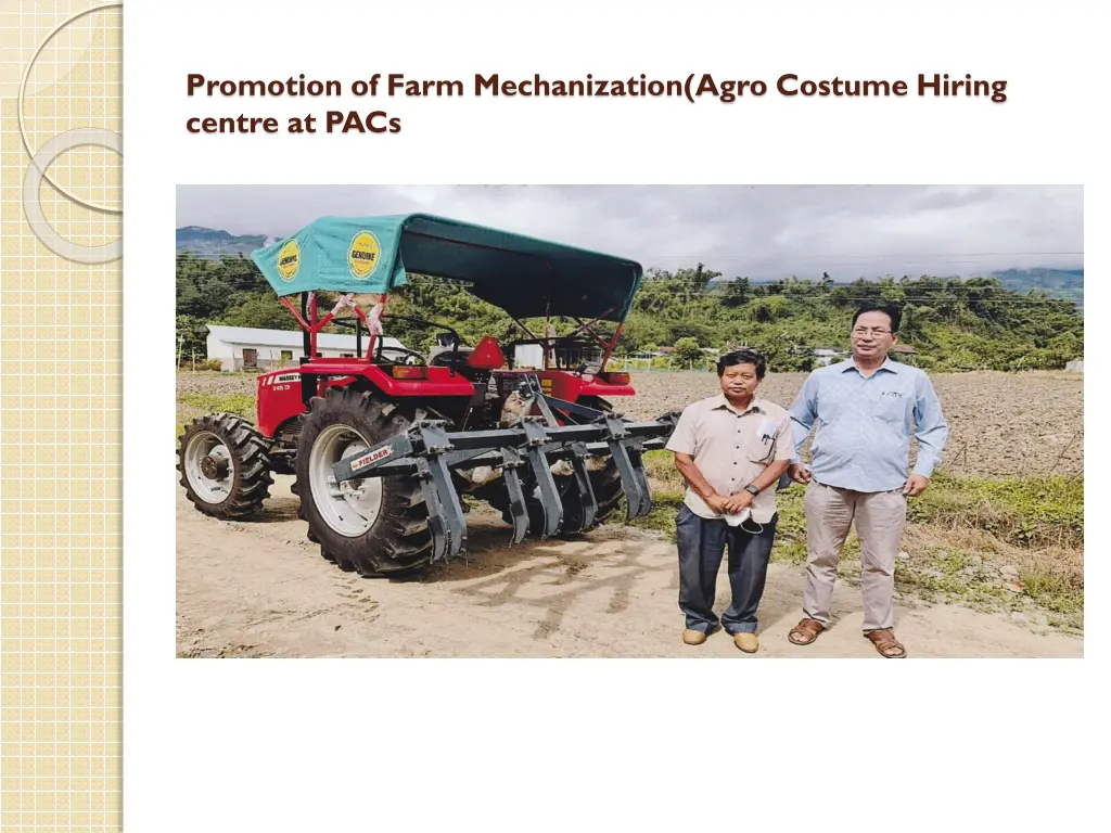 promotion of farm mechanization agro costume