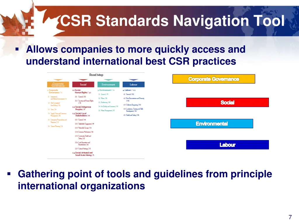 csr standards navigation tool 1