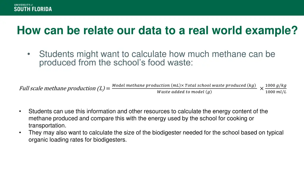 how can be relate our data to a real world example