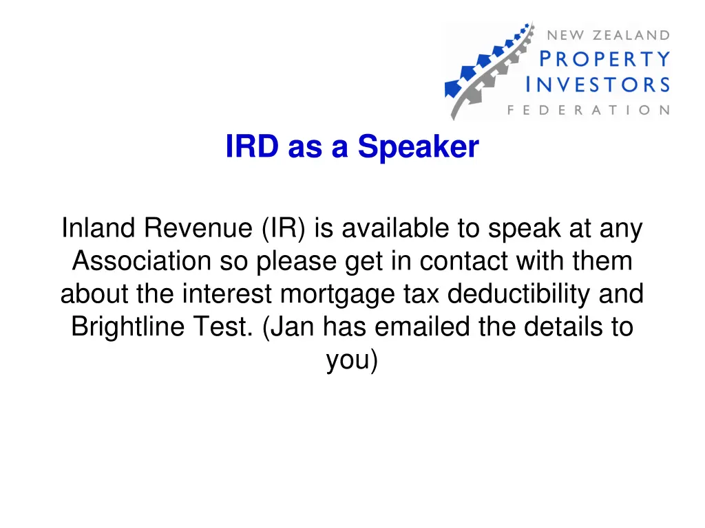 ird as a speaker