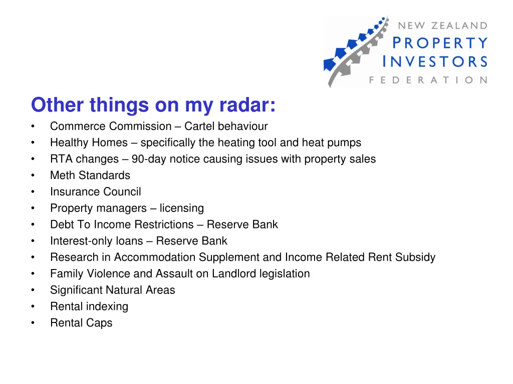 other things on my radar commerce commission