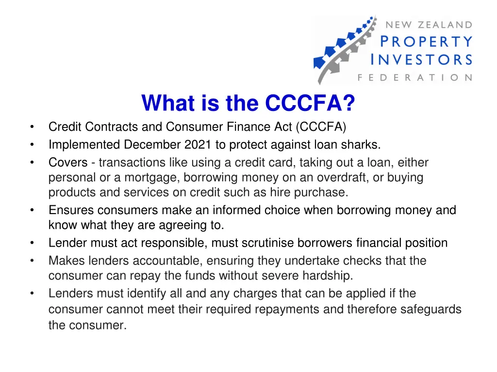 what is the cccfa credit contracts and consumer