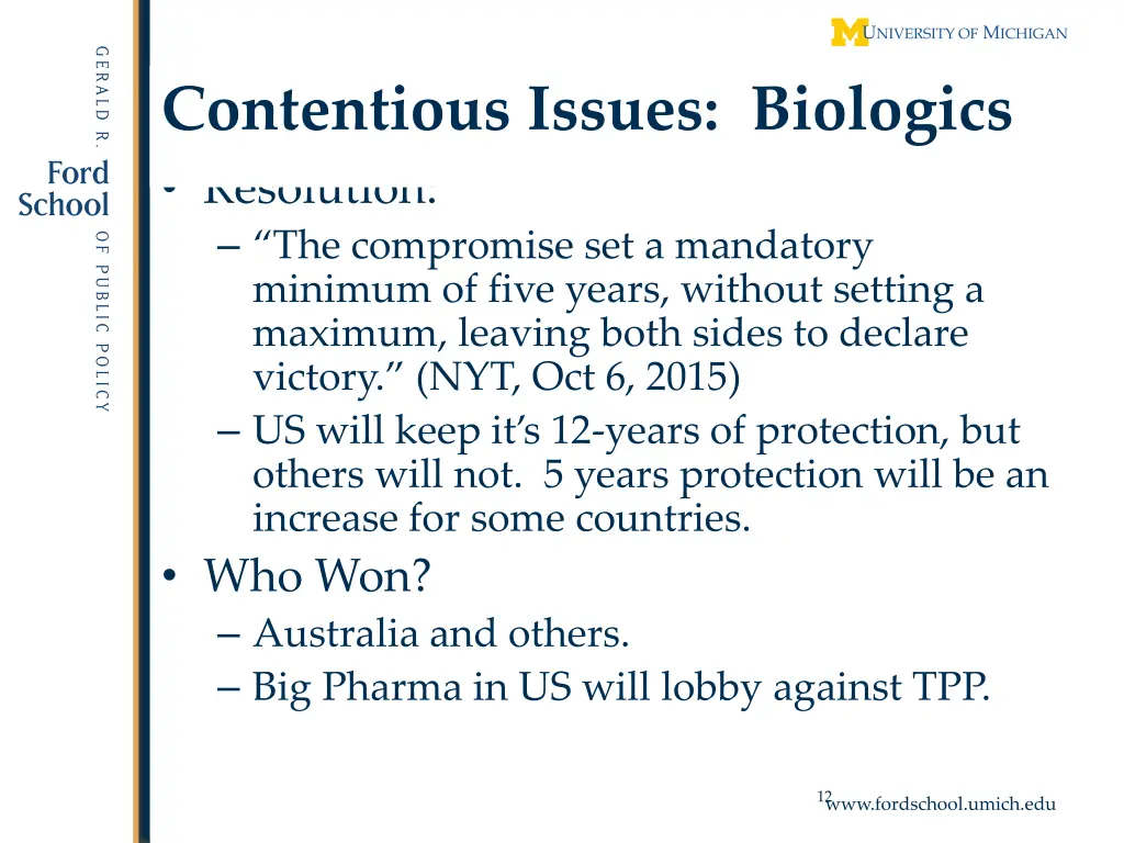 contentious issues biologics
