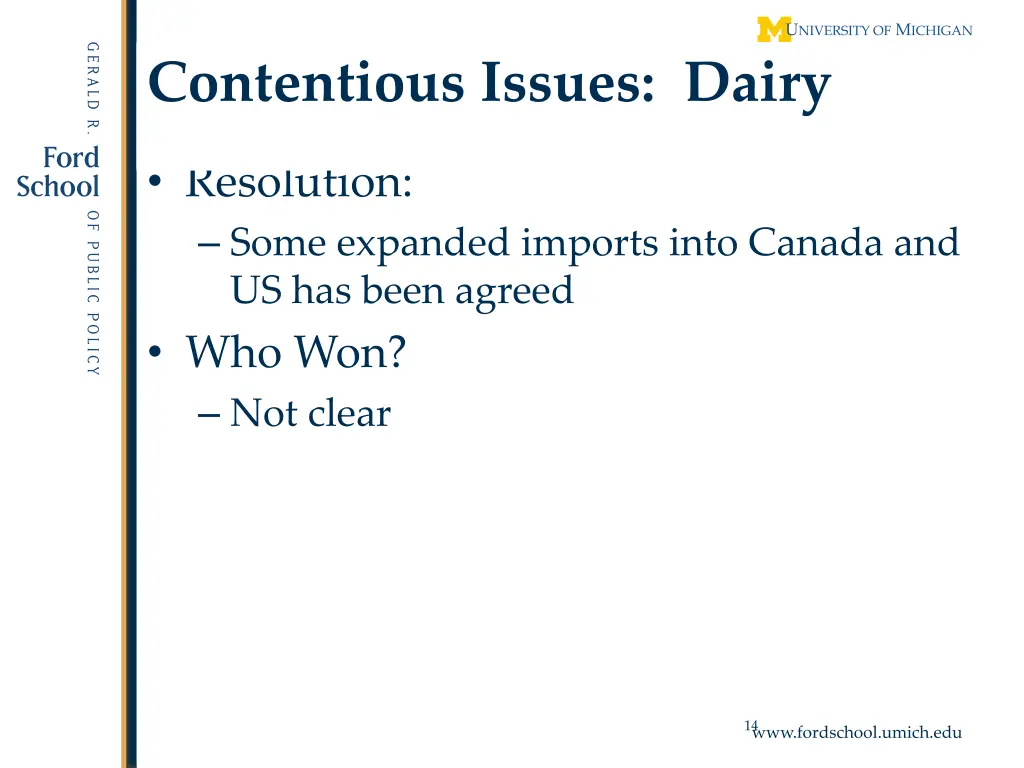 contentious issues dairy 1