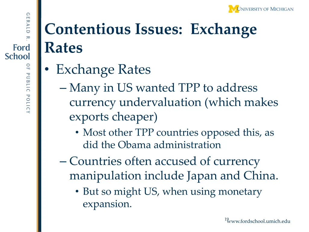 contentious issues exchange rates exchange rates