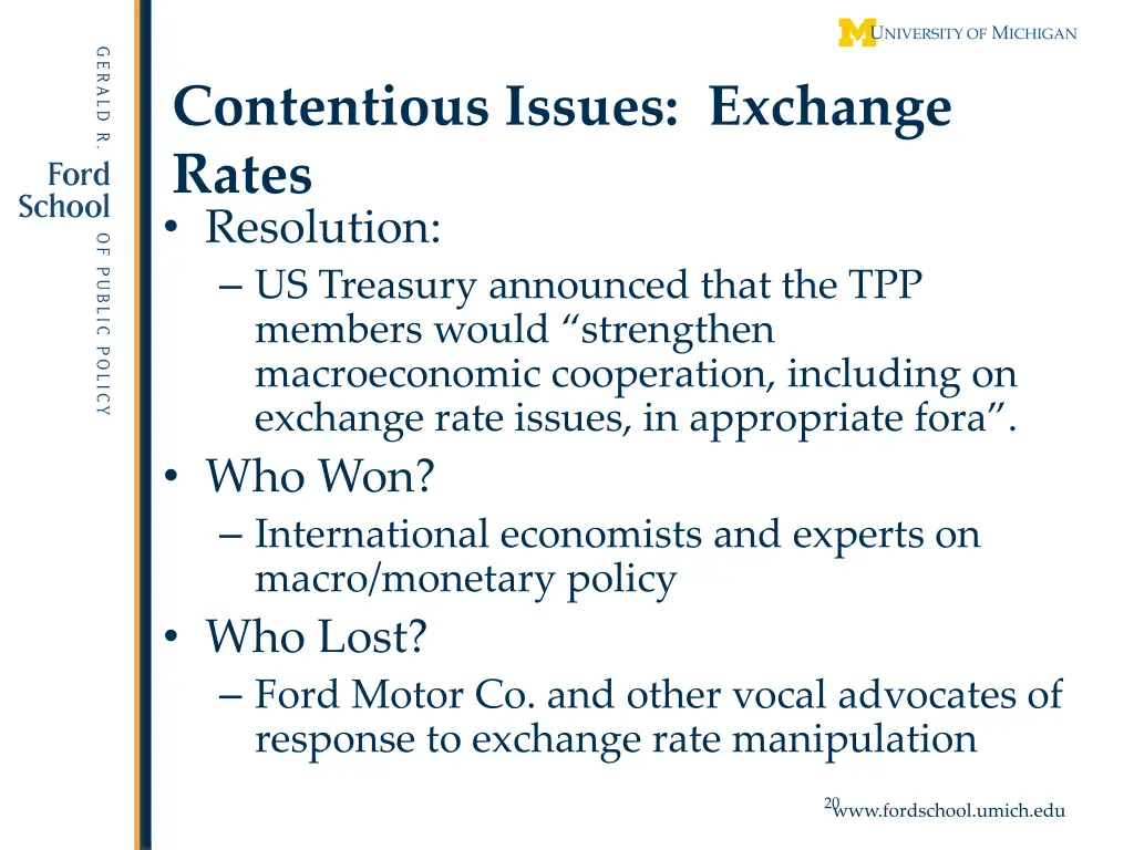contentious issues exchange rates resolution