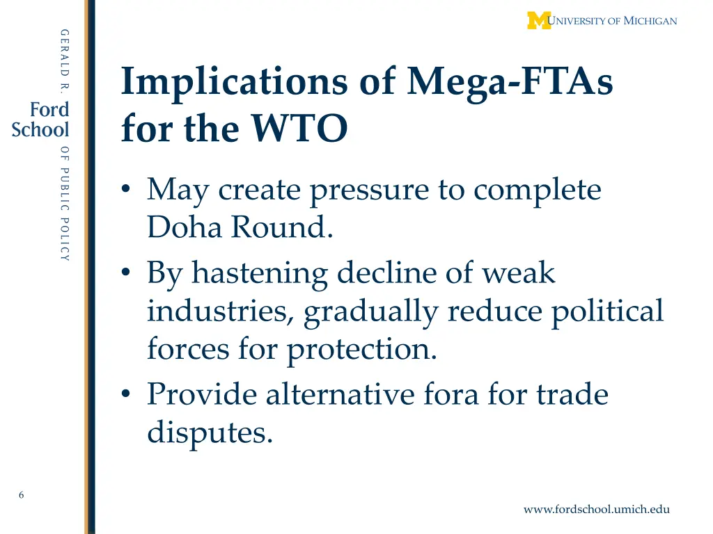 implications of mega ftas for the wto