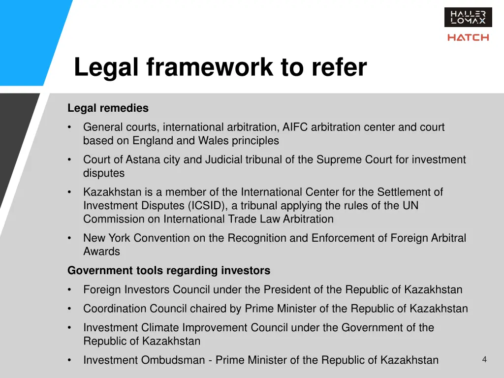 legal framework to refer 1