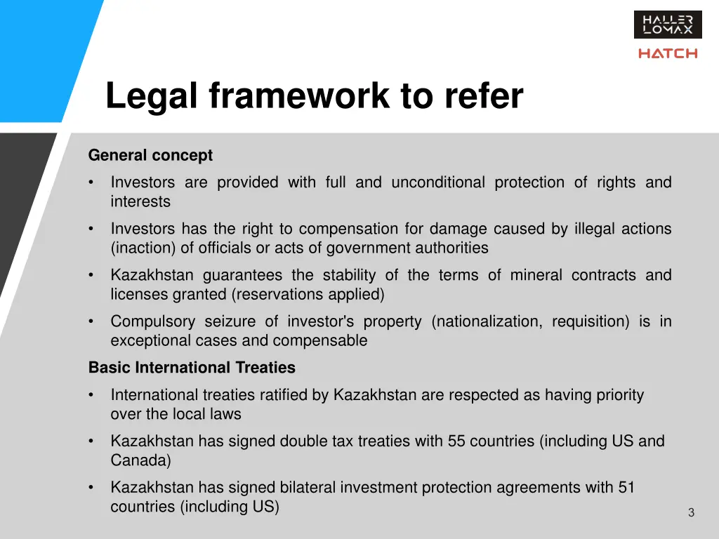 legal framework to refer