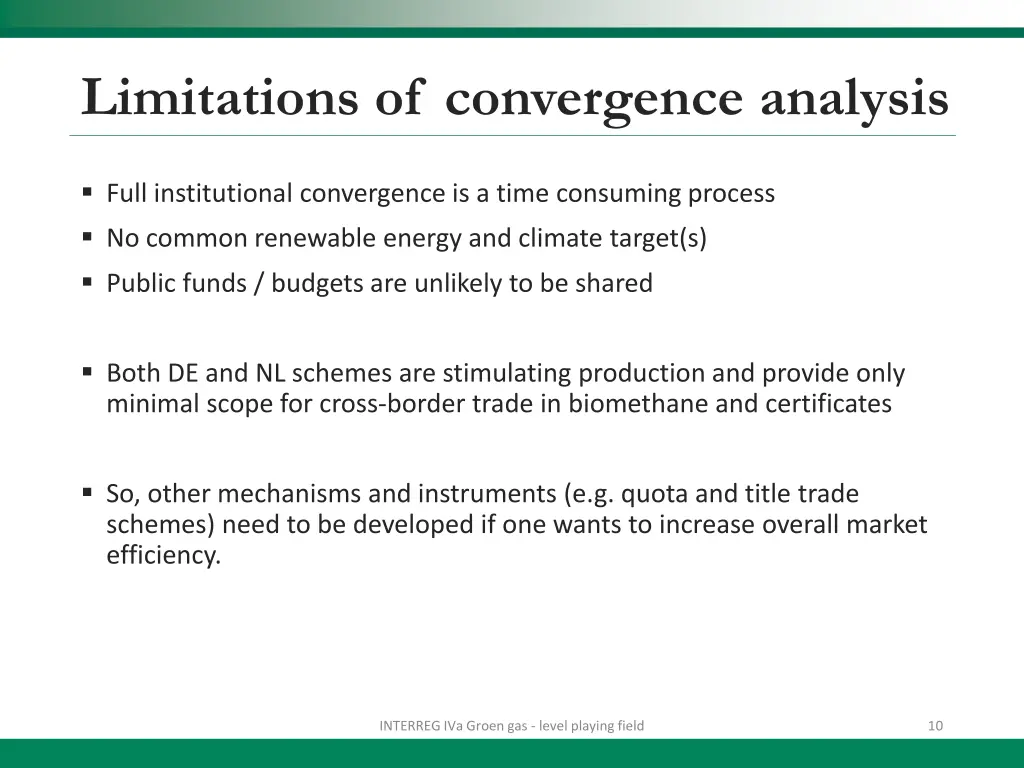limitations of convergence analysis