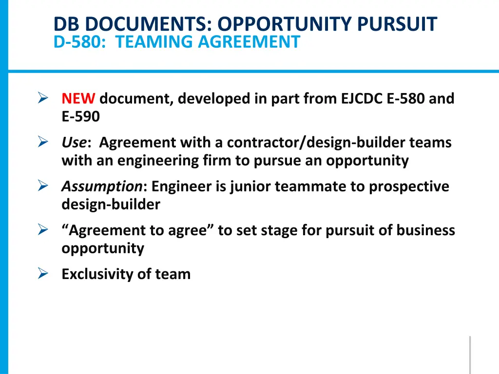db documents opportunity pursuit d 580 teaming 1