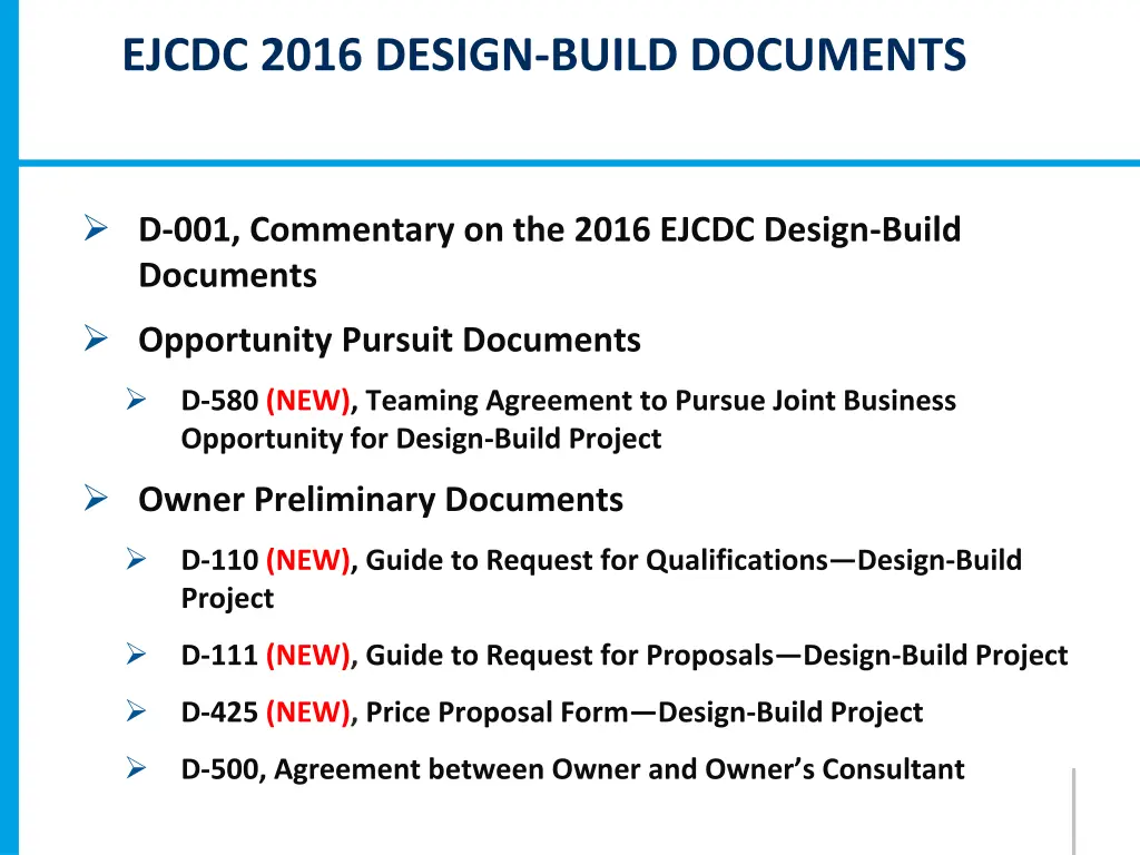 ejcdc 2016 design build documents