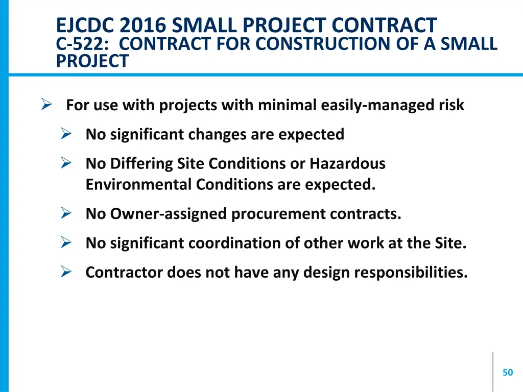 ejcdc 2016 small project contract c 522 contract 2