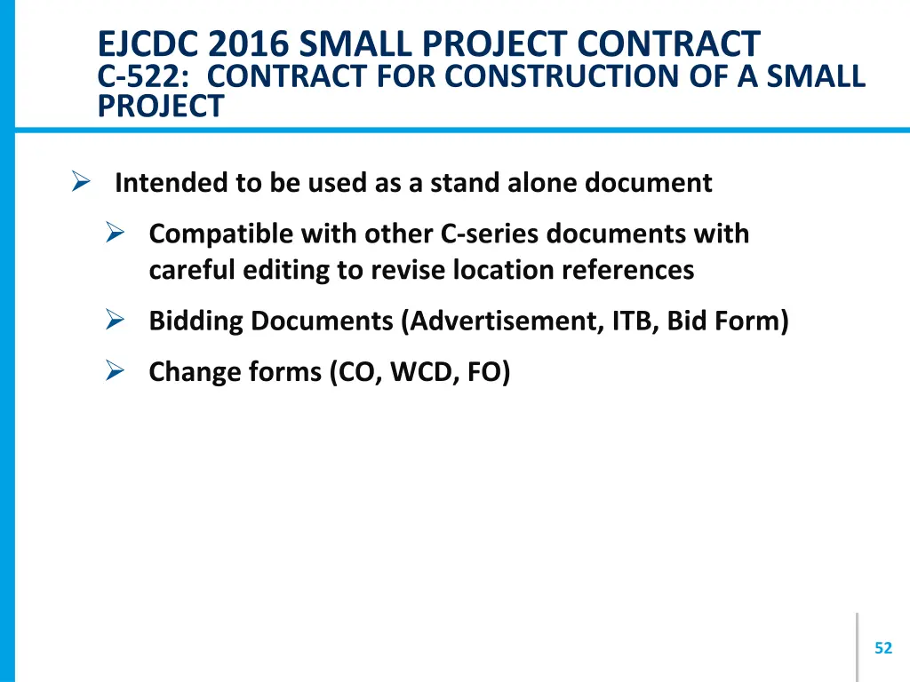 ejcdc 2016 small project contract c 522 contract 4