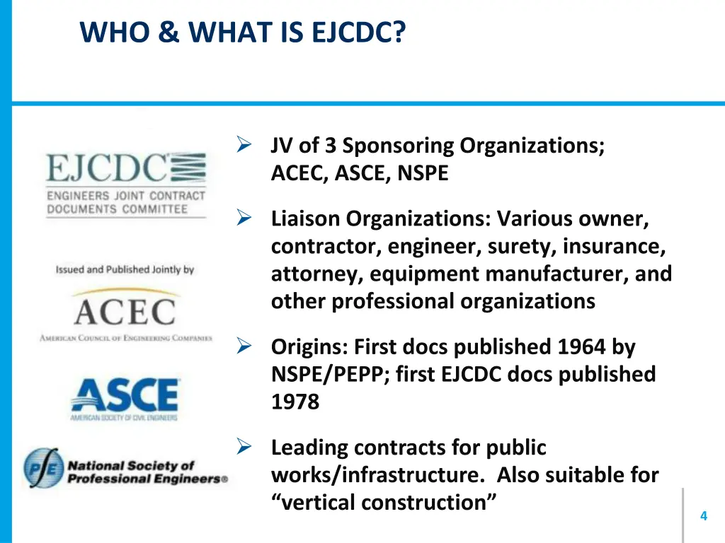 who what is ejcdc