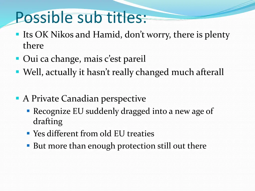 possible sub titles its ok nikos and hamid