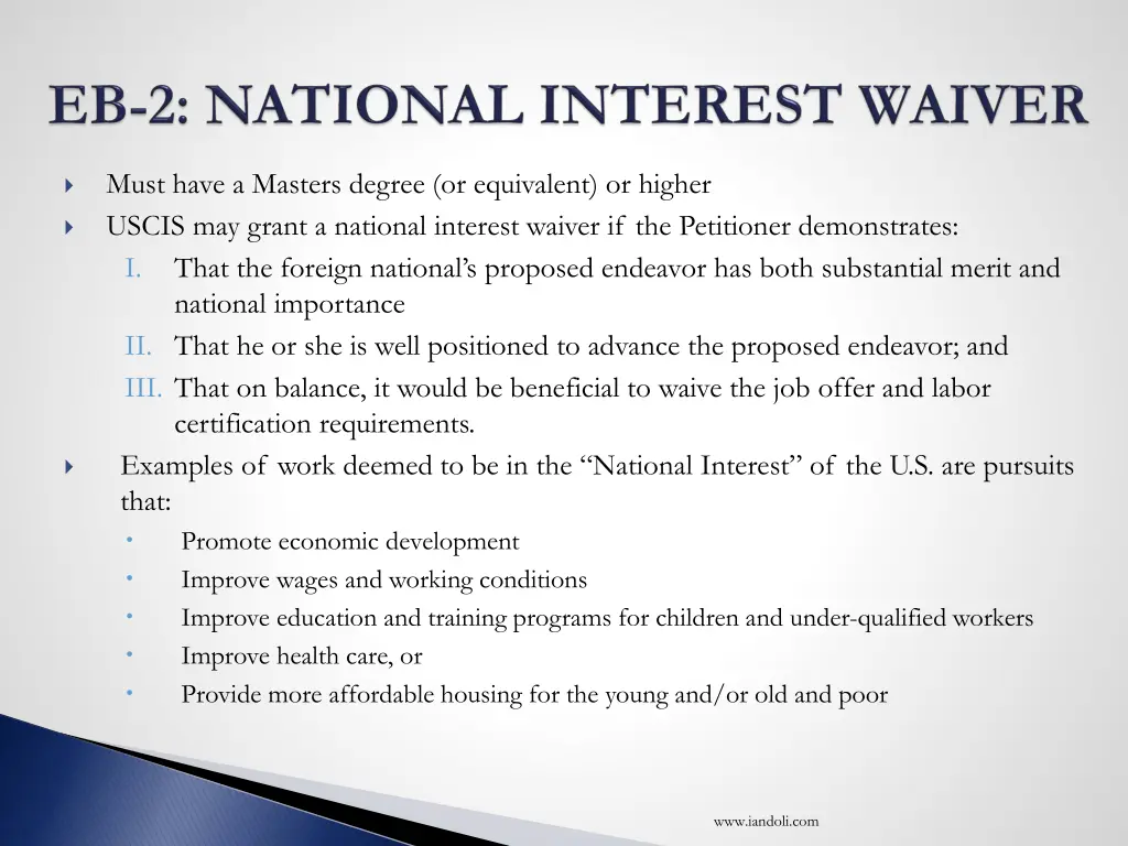 must have a masters degree or equivalent