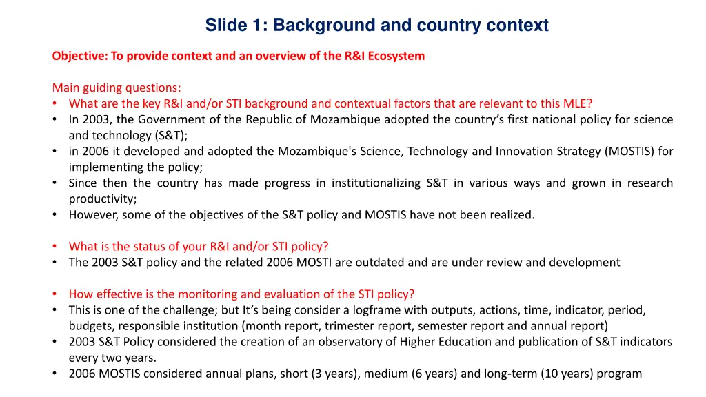 slide 1 background and country context