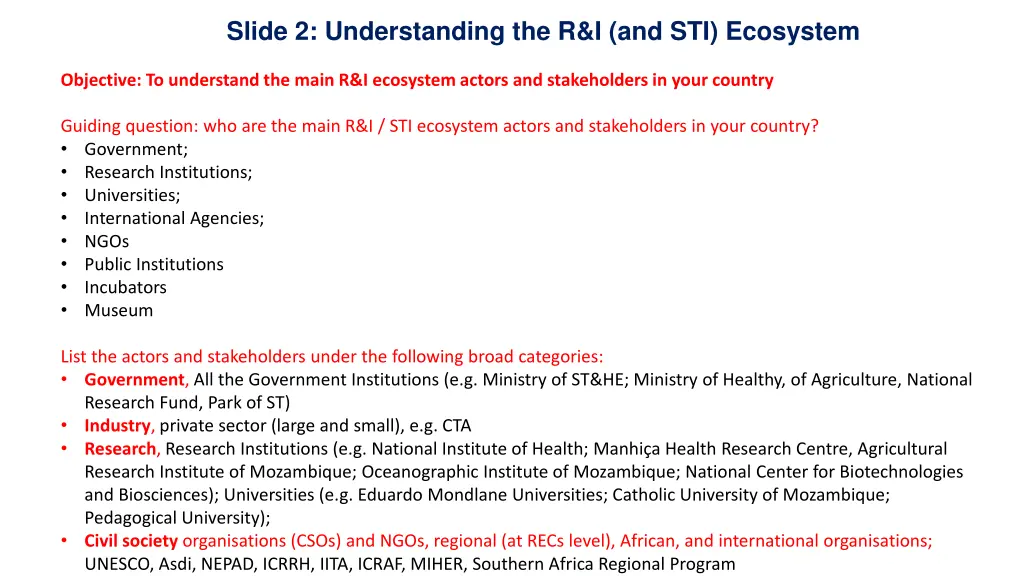 slide 2 understanding the r i and sti ecosystem