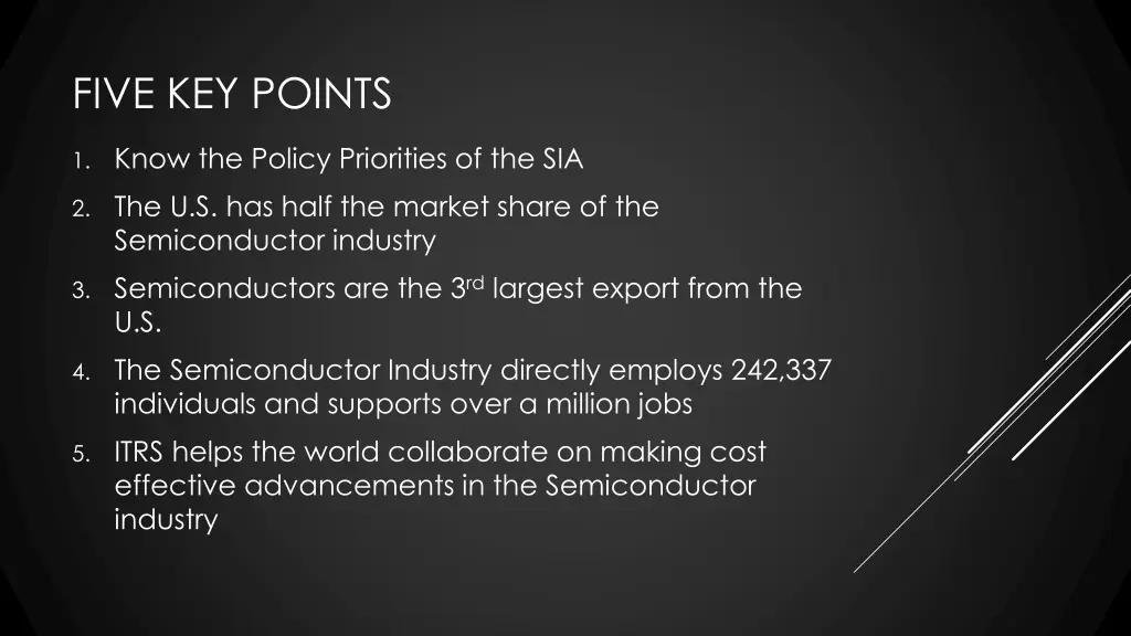 five key points