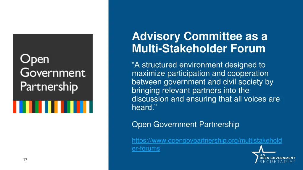 advisory committee as a multi stakeholder forum