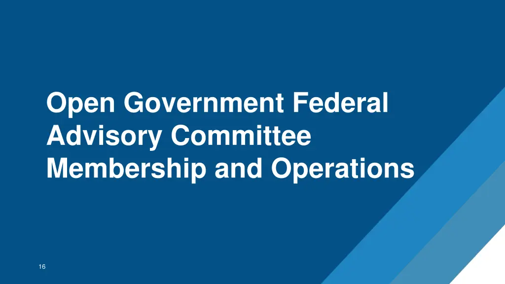 open government federal advisory committee