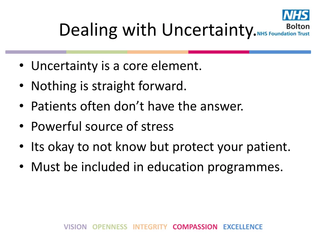 dealing with uncertainty